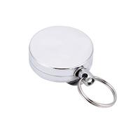 Porte-clés, titulaire de la carte anti-perte de fil d'acier télescopique rétractable en acier