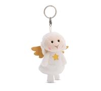 Porte-clés Ton Ange Gardien Mouton avec Étoile 10cm Blanc - Pendentif Animal avec Anneau métallique pour accrocher aux clés, à la Corde, au Sac et Plus Encore