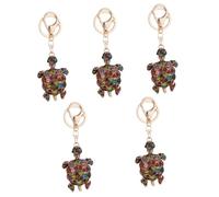 Porte-clés tortue cool porte-clés sacs porte-clés breloques porte-clés pour l'arrière de clé de voiture suspendu, Comme sur la photo x 5 pièces, 12.6x6.3cmx5pcs