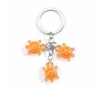 Porte-Clés Tortue, Design Créatif Avec Une Jolie Tortue, Idée Cadeau Pour Femme, Petite Amie, Coffret Cadeau, Cadeau D'anniversaire Pour Collègue Ou Sœur (Orange)