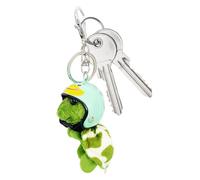 Porte-clés tortue en peluche | Porte-clés tortue portant un casque | Porte-clés tortue mignonne en peluche | porte-clés tortue M-imi avec chapeau mignon | Porte-clés en peluche douce de dessin
