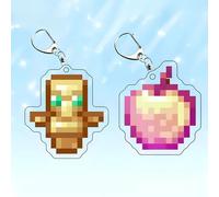 Porte-clés Totem d'épée en diamant indiqué, oeil de pomme dorée enchantée, modèle de pioche, jouets de collection, 2 à 10 pièces/ensemble 2 style