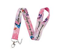 Porte-clés tour de cou papillon coloré, porte-badge, carte d'identité, passe-partout, cordon de suspension, cordon lariat for porte-clés, accessoires(Color3)