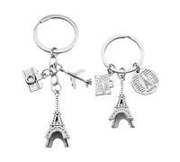 Porte-Clés Tour Eiffel 2 Pièces Créatif et Commémoratif, Simple et Mode
