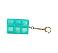 Porte-clés transparent à 6 cellules, pendentif pour-bleu glacier