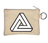 Porte-Clés Triangle Illusion d'Optique Porte Monnaie Beige