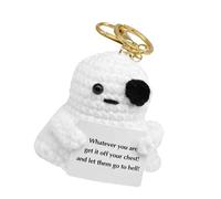 Porte-clés tricoté | Joli porte-clés fantôme de dessin animé | Mini fantôme mignon pour anniversaire, fête d'amis, multicolore, single ghost