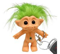 Porte-clés Troll, porte-clés Troll | poupées Troll vintage Adorable figurine de cheveux de couleur folle,Figurine de cheveux de couleur folle, porte-clés mignon de 10cm, pendentif porte-