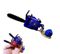 Porte-clés Tronçonneuse à Remonter - Mini Fidget Toy avec Lame Moving - Soulagement du Stress Sac Charm pour Sac à Dos Clés, bleu, taille unique