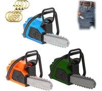 Porte-clés tronçonneuse, mini-téléporte-clés tronçonneuse, anneau porte-cléss tronçonneuses portable, accessoire pour menuisier, réplique de tronçonneuses à l'échelle 1:12, avec sons (3 pcs Mix)