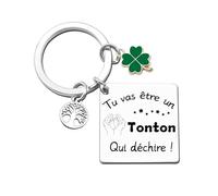 Porte-clés Tu vas être un Tonton qui déchire | Cadeau Annonce Grossesse Futur Oncle