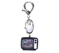 Porte-clés TV - Porte-clés TV rétro 24,4 g | Key Chain, Mini LED Screen Punk Wallet Ornement With Sound And Light, Backpack Purse Charm For Collectors, Students, Kids, Teens, Adults, Travelers