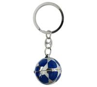 Porte-clés UEFA Champions League - Ballon étoilé avec réplique de mini trophée, Argent, Métal, Unisexe