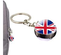 Porte-clés Union Jack,Porte-clés britanniques Porte-clés de voiture Célébrez le couronnement du roi Charles III Londres Drapeau pour clé de voiture Valise Sac à main