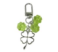 Porte-clés unique avec pendentif en trèfle à quatre feuilles fait à la main pour chaîne de téléphone portable avec perles pour téléphone portable cordon bijoux bijoux porte-monnaie et clés, フリーサイズ