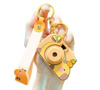 Porte-clés unique avec projecteur d'appareil photo en forme d'animal - Plusieurs couleurs - Taille compacte - Design créatif - Accessoire quotidien - Cadeau de fête - Porte-clés pour ami et famille, o