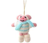 Porte-clés unique en feutre de laine fait à la main pour une utilisation comme décoration d'arbre de Noël et article de décoration saisonnière (dix)