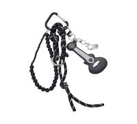 Porte-clés unique en forme de guitare avec perles pour sacs à main, sacs de voyage et articles de style musique, cadeau compact