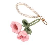 Porte-clés unique fait à la main en fil doux - Accessoire artistique pour sac de fleurs - Accessoire pour un usage quotidien et une fête, taille unique, Comme décrit