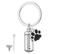 Porte clés urne funéraire pour Cendres d'animal de Compagnie,Mini Patte Chien Urne,Urne Commémorative Animaux Compagnie Porte Clés,Chien Cadeau Commémoratifs