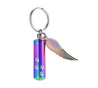 Porte-clés urne funéraire pour cendres d'animaux domestiques, bijoux pour cendres humaines, chiens et chats - Urne commémorative pour homme et femme, Métal