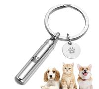 Porte-clés Urne, Urnes Pour Animaux De Compagnie Pour Cendres De Chiens - Breloque Funéraire En Acier Inoxydable, Bijoux De Crémation De Patte, Accessoire Commémoratif Pour Hommes Et Femmes, Portefeui