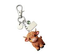 Porte-clés Vache Highlands - Mignon Acrylique Transparent | Mois De Naissance Forme Animale Charme De Sac Pendentif De À Main | Sac À Dos Souvenir Porte-clés Présent Pour Les Meilleurs Amis Femmes
