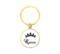 Porte-clés Verre - Reine, golden/e