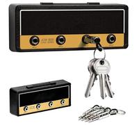 Porte-clés Vintage Design Amplificateur Guitare Marshall,Support Mural Sans Perçage avec 4 Porte-clés Jack Guitare,Rangement Clés Original pour Entrée et Studio de Musique