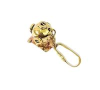 Porte-clés vintage en laiton massif pour casque de plongée, cadeau de Noël, cadeau d'anniversaire, doré, 5 cm