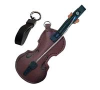 Porte-clés violon - Cuir - Porte-clés de voiture - Charme musical - Design élégant - Accessoire d'instrument décoratif léger - Cadeau pour les amateurs de musique - Porte-monnaie pour