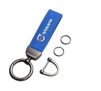 Porte-clés Voiture pour Volvo C30 C40 C70 EX30 S40 S60 S80 S90 XC40 XC60 XC70 XC90 Rdesign, Porte Clé Portable Multifonction Porte-clés Clés Avec Anneau en D Anti-perte,Blue