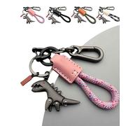 Porte-clés Weseecase, Breloque Dinosaure En Alliage D'aluminium, Porte-clés Dinosaure For Adulte Mini For Sac À Dos(Pink)
