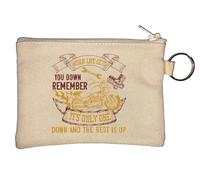 Porte-clés « When Life gets You Down Remember It's only one Down and the Rest is up » Beige