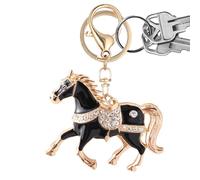 Porte-clés « Year of the Horse » - Porte-clés chinois scintillant et breloque de sac de voiture | Porte-clés en alliage avec motif cheval pour bagages, sac à dos, portefeuille et voyage, cadeau