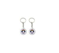 Porte-clés You're Safe To Be You Around Me - Porte-clés LGBT Pride Ally, cadeau d'affirmation Safe With Me, accessoires arc-en-ciel, marchandises LGBTQ+ de soutien 2 pièces, Couleurs arc-en-ciel