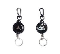 Porte-clés Yoyo Motif de laser,2 Pièces Enrouleur Rétractable Longueur avec Ressort Renforcé et Cordon Résistant,pour des Cartes d'identité avec Porte-clés Clip de Ceinture et le Crochet de Serrage