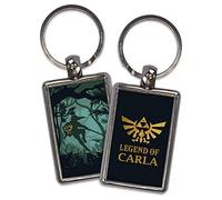 Porte-clés Zelda. Cadeau original pour les geeks. Porte-clés personnalisé. Image sur les deux côtés. Forme rectangulaire. Différents modèles disponibles. Légende