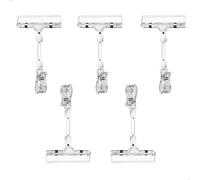 Porte-Clip 5 pcs, Plastique Porte étiquette à Placer, Support Prix Transparente, Rotatif Port prix, Porte carte de lieu, Pince 16 * 8 cm, Clip Mémo Familial, Clip d'étiquetage