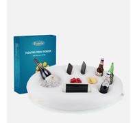 Porte-collation et boisson flottant ovale blanc - Accessoires de fête de piscine polyvalents pour fruits, boissons et collations, parfait pour la piscine et le jacuzzi