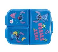 Porte-collation scolaire avec 3 compartiments porte-goûter en plastique pour enfants, boîte à déjeuner, sans BPA pour Stitch