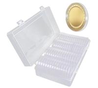 Porte-collection de comté | Capsules de pièces de monnaie de 40 mm avec boîte de rangement | Situé avec 60 pièces de boîtier Dollar-Münz, une boîte de rangement professionnelle et un organisateur pour