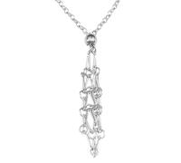 Porte-collier en crystal avec filet d'acier inoxydable - Support pour colliers en pierres précieuses naturelles, parfait pour afficher vos bijoux. Idéal comme cadeau ou pour ajouter une touche décorat