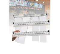 porte-commande pour restaurant, Lot de 3 porte-reçus empilables en PVC transparent, 20-80 cm, fixation murale sans perçage(20cm/7.8in)