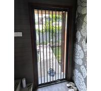 Porte Concertina avec serrure et moustiquaire en maille, porte coulissante pliable pour porte, cave, terrasse ventilation
