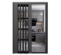 Porte Concertina Multifold Roll U Moustiquaire de porte avec poignée, aluminium et acrylique givré de 16 cm de large, portail temporaire en accordéon pour séparateur de pièce/couloir