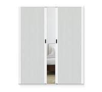 Porte Concertina pliante invisible - Design nid d'abeille blanc - Installation sans perçage - Convient aux ouvertures de 190 à 240 cm de haut - Parfaite pour la cuisine, la salle de bain et les grands
