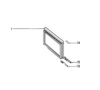Porte congelateur avec joint magnetique pour CONGELATEUR VEDETTE - 43X7760