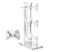 Porte Contrôleur Jeux Vidéo | Support Gamepad 3 Niveaux | 30,2x19x9cm Organisateur Gamepad Anti-Slip | Gestion Câbles, Acrylique Clair Robuste, Support Stable Bureau Table, Compatible Xbo