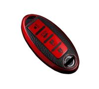 Porte-Coque de clé Accessoires Couverture Porte-clés 4 Boutons Housse Clé Voiture pour Feuille pour Micra pour Qashqai J11 J10 X Trail T32 pour Versa Note Patrol Coque de clé(Blanc)